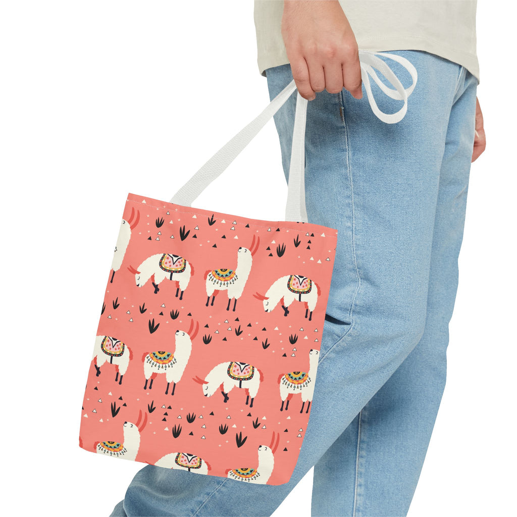 Fun Llama Tote Bag, Cute Llama Reusable Bag, Perfect for Shopping, Beach, Travel, Gifts for Animal Lovers