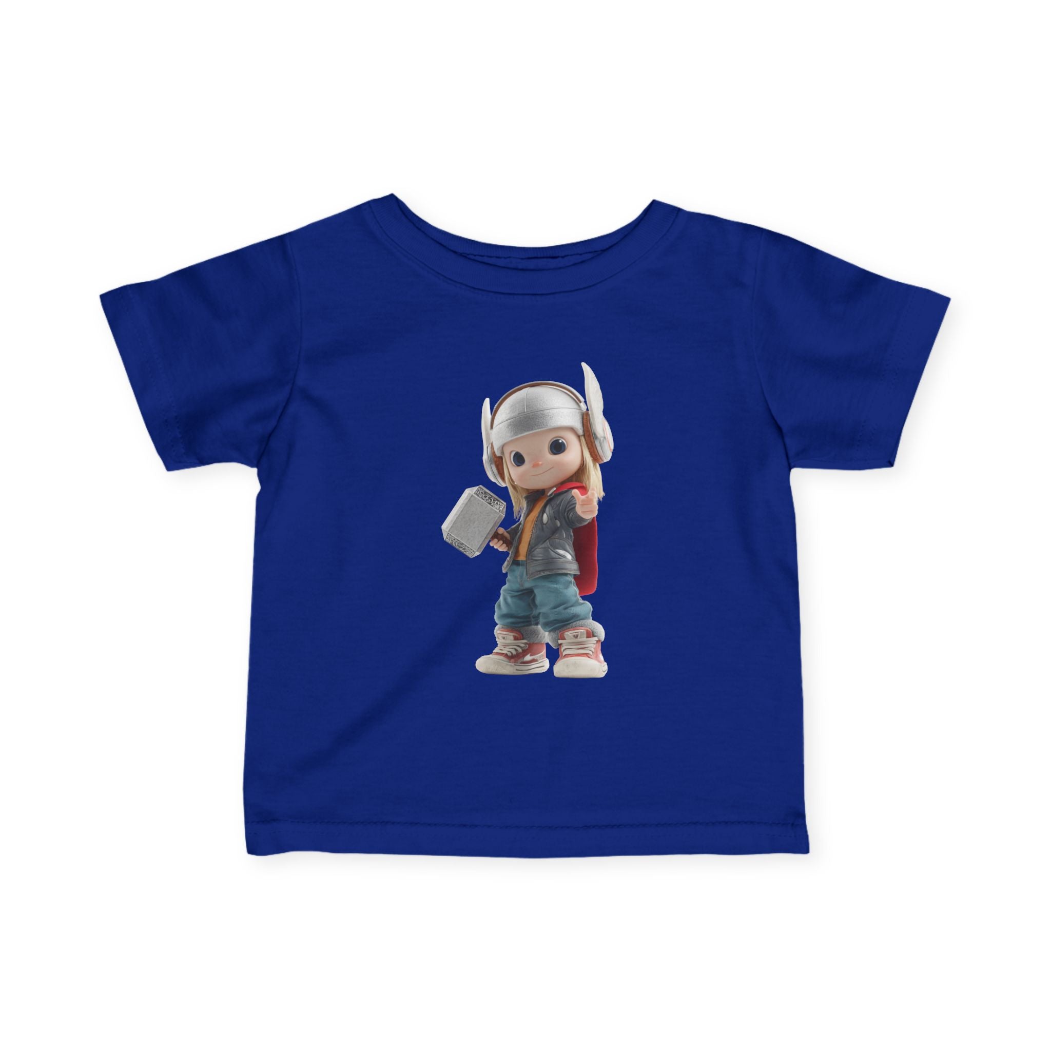 Thor-Inspired Infant Jersey Tee, Baby Superhero Shirt, Cute Toddler Clothing, Kids Birthday Gift, Marvel Character Tee