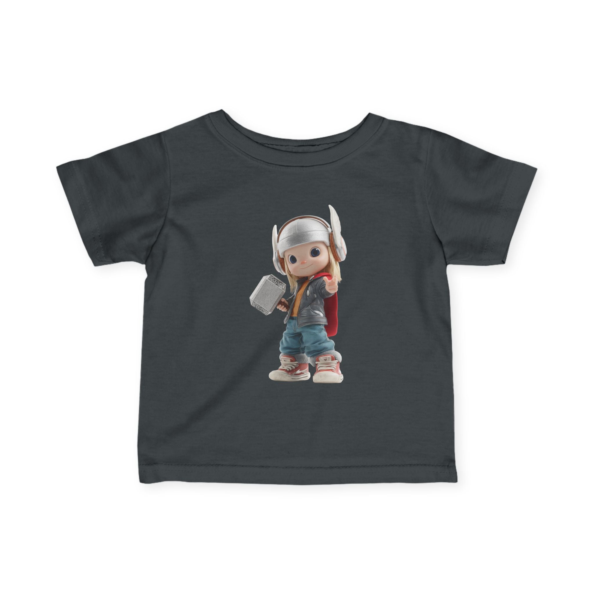 Thor-Inspired Infant Jersey Tee, Baby Superhero Shirt, Cute Toddler Clothing, Kids Birthday Gift, Marvel Character Tee