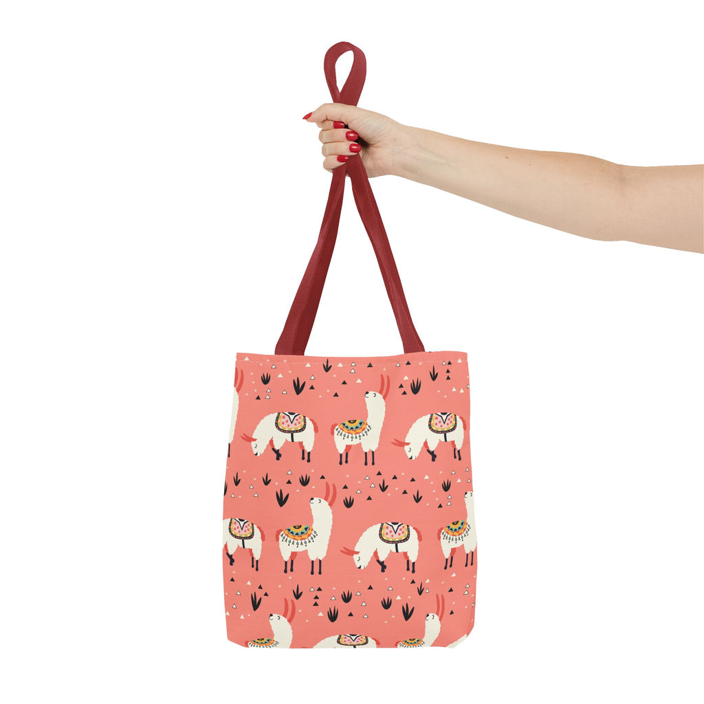 Fun Llama Tote Bag, Cute Llama Reusable Bag, Perfect for Shopping, Beach, Travel, Gifts for Animal Lovers