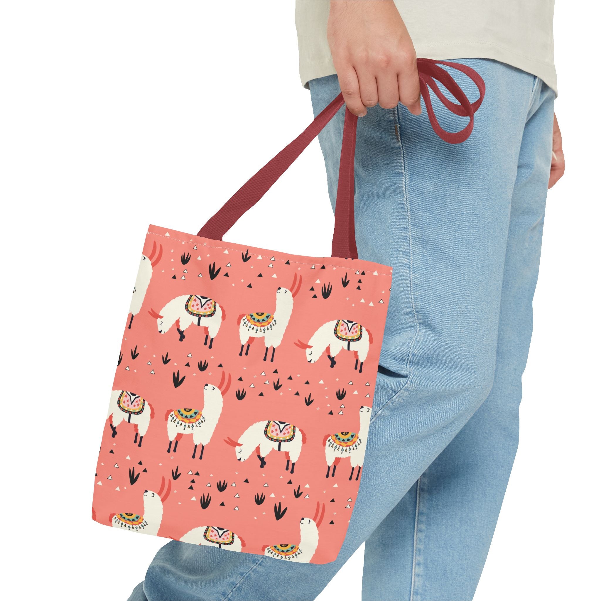 Fun Llama Tote Bag, Cute Llama Reusable Bag, Perfect for Shopping, Beach, Travel, Gifts for Animal Lovers
