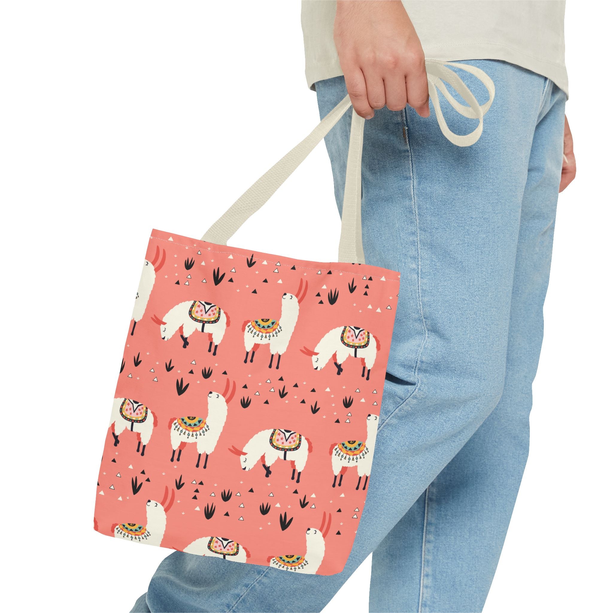 Fun Llama Tote Bag, Cute Llama Reusable Bag, Perfect for Shopping, Beach, Travel, Gifts for Animal Lovers