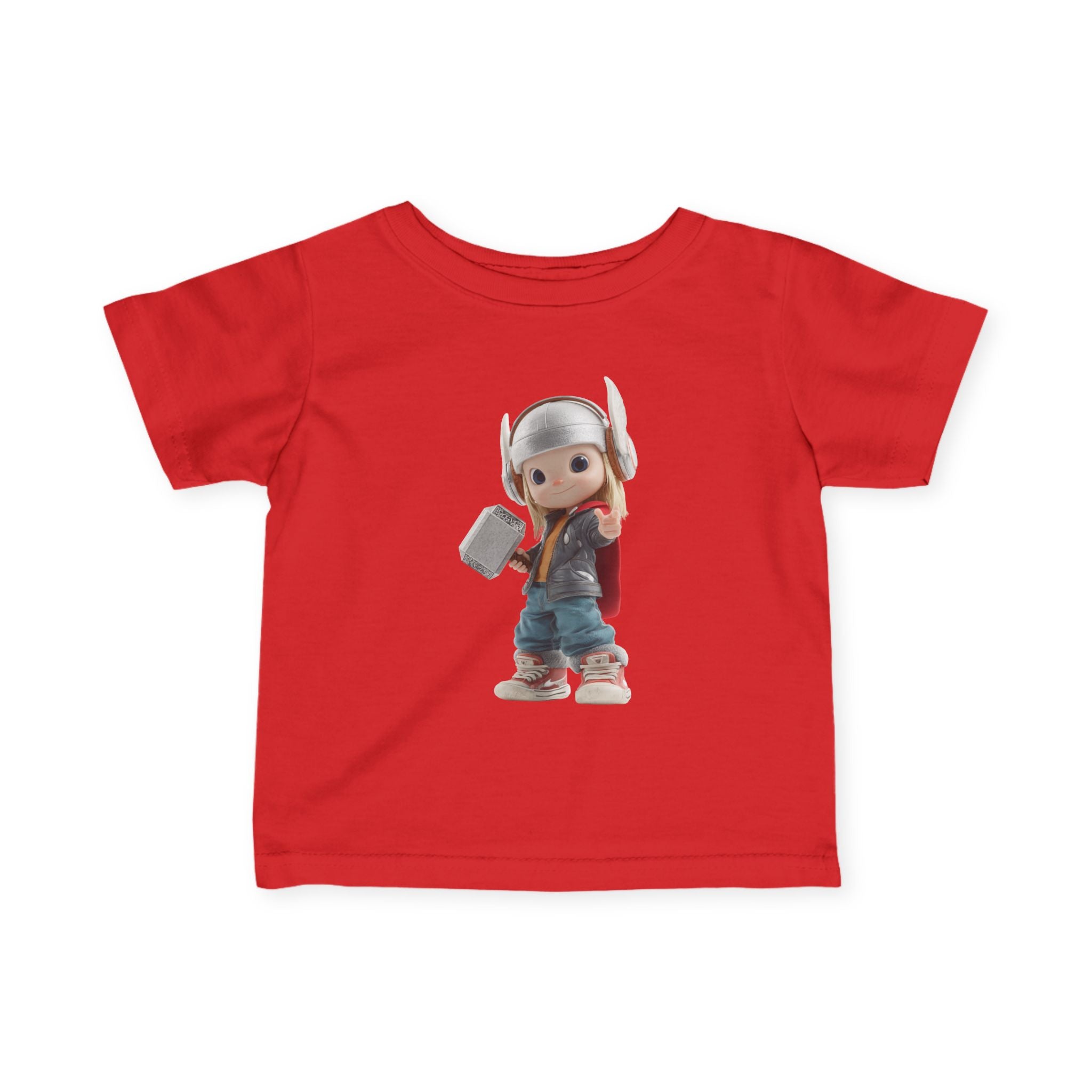 Thor-Inspired Infant Jersey Tee, Baby Superhero Shirt, Cute Toddler Clothing, Kids Birthday Gift, Marvel Character Tee