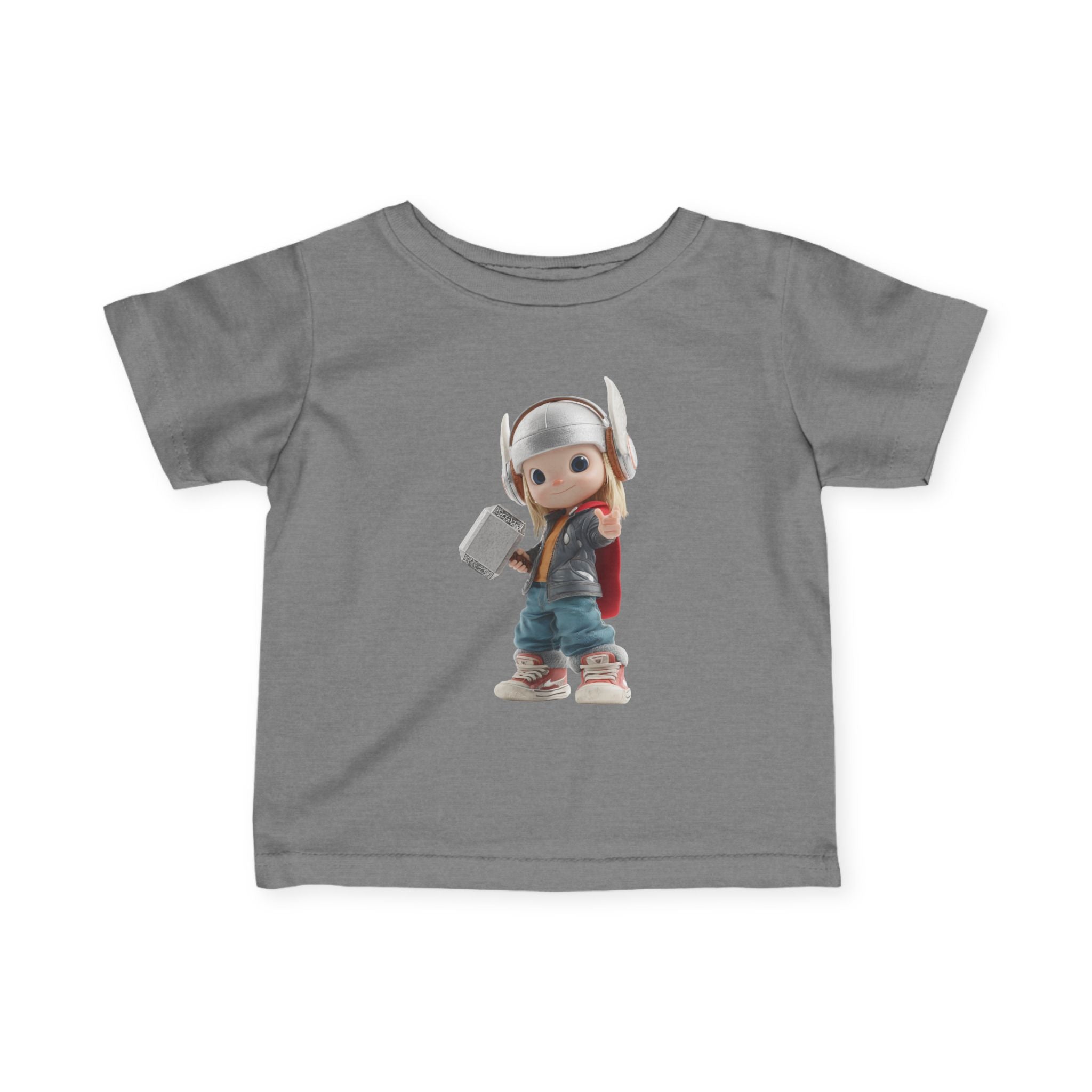 Thor-Inspired Infant Jersey Tee, Baby Superhero Shirt, Cute Toddler Clothing, Kids Birthday Gift, Marvel Character Tee
