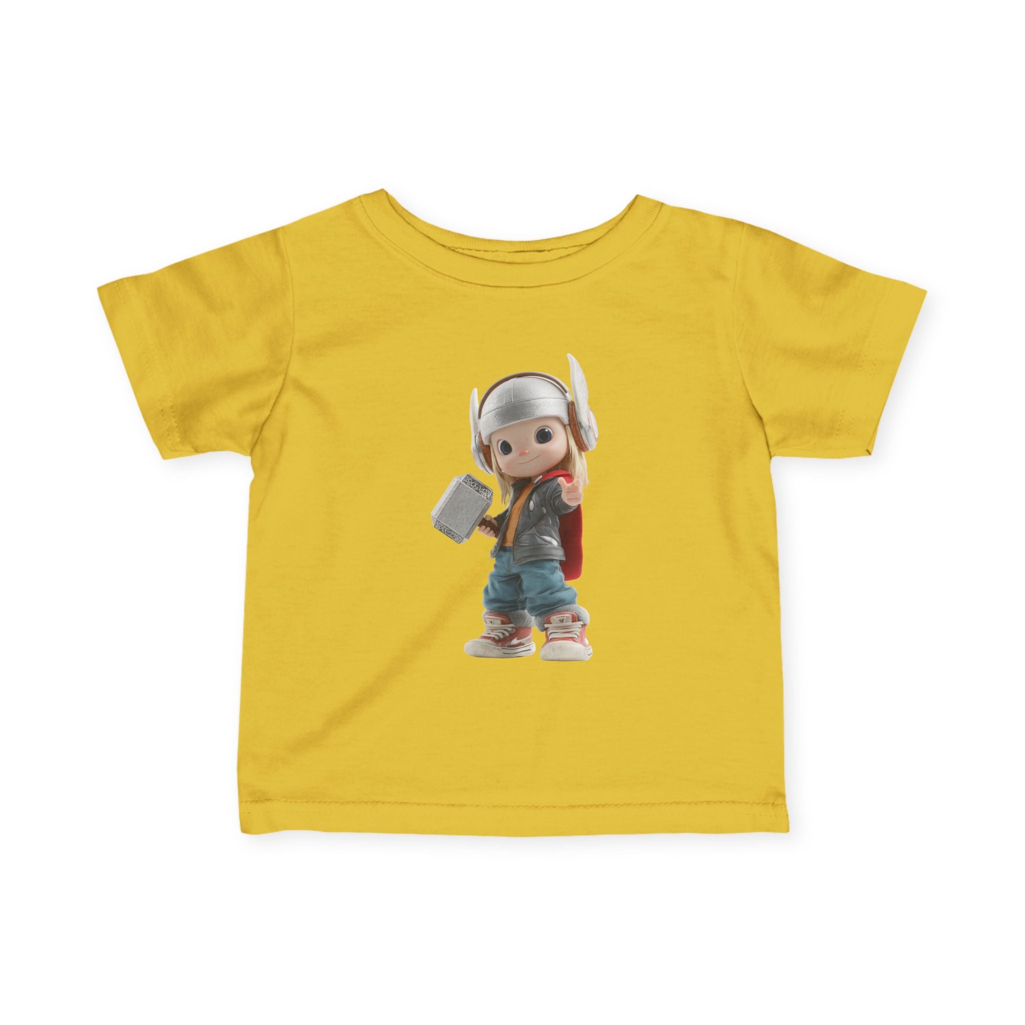 Thor-Inspired Infant Jersey Tee, Baby Superhero Shirt, Cute Toddler Clothing, Kids Birthday Gift, Marvel Character Tee