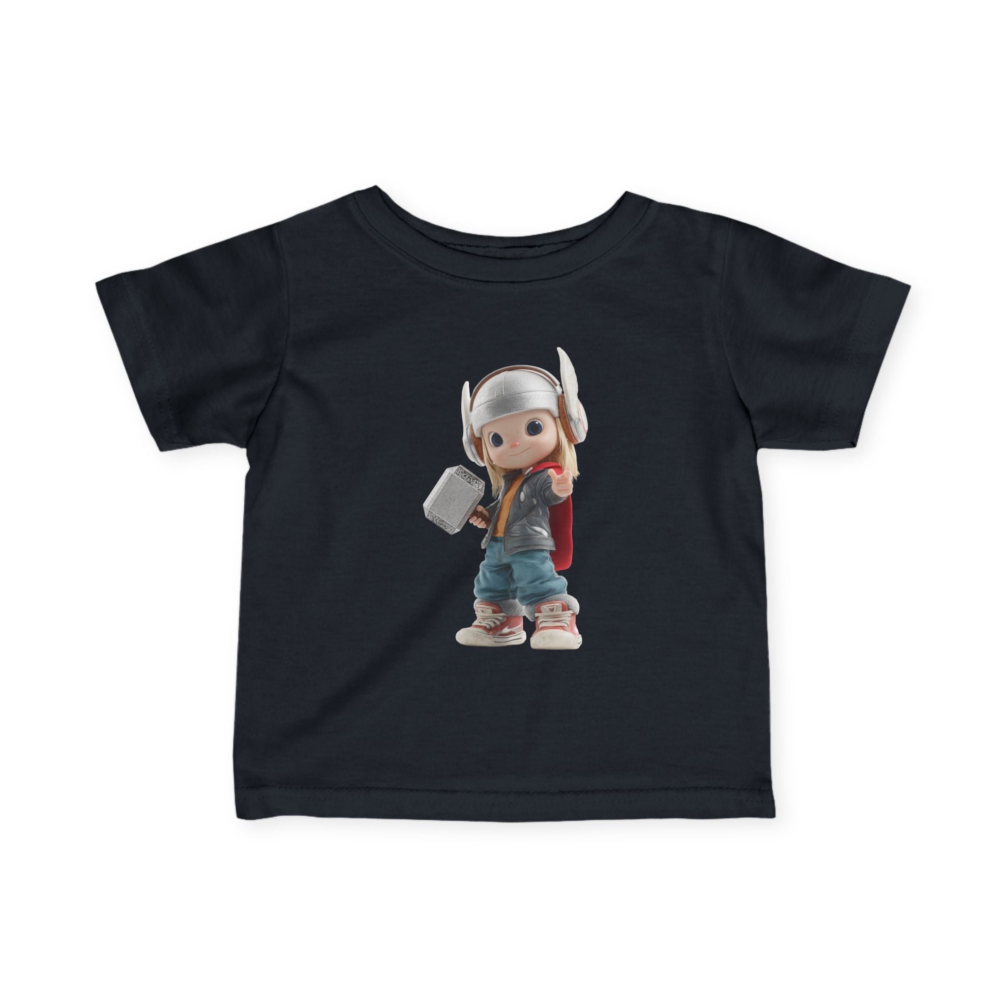 Thor-Inspired Infant Jersey Tee, Baby Superhero Shirt, Cute Toddler Clothing, Kids Birthday Gift, Marvel Character Tee