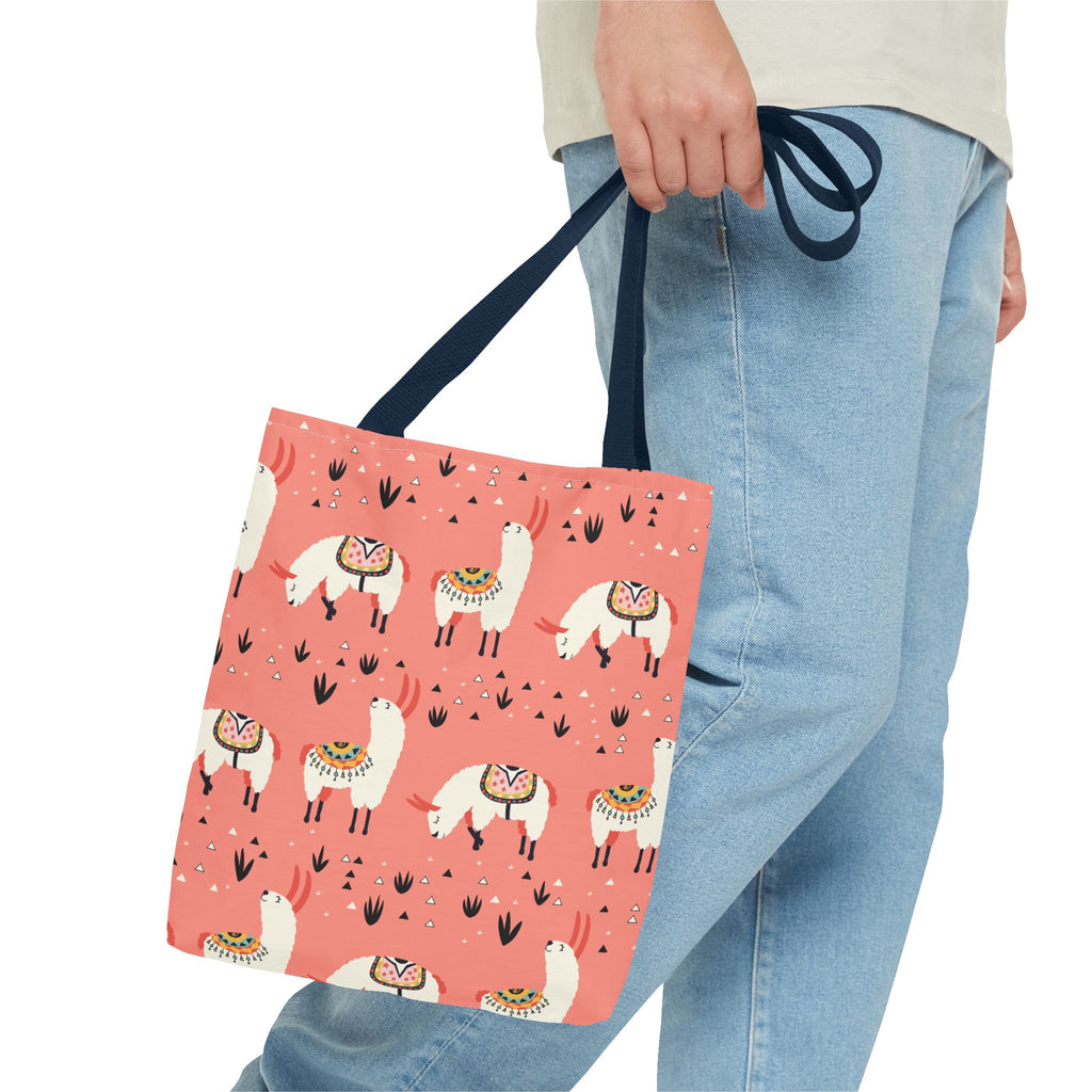 Fun Llama Tote Bag, Cute Llama Reusable Bag, Perfect for Shopping, Beach, Travel, Gifts for Animal Lovers