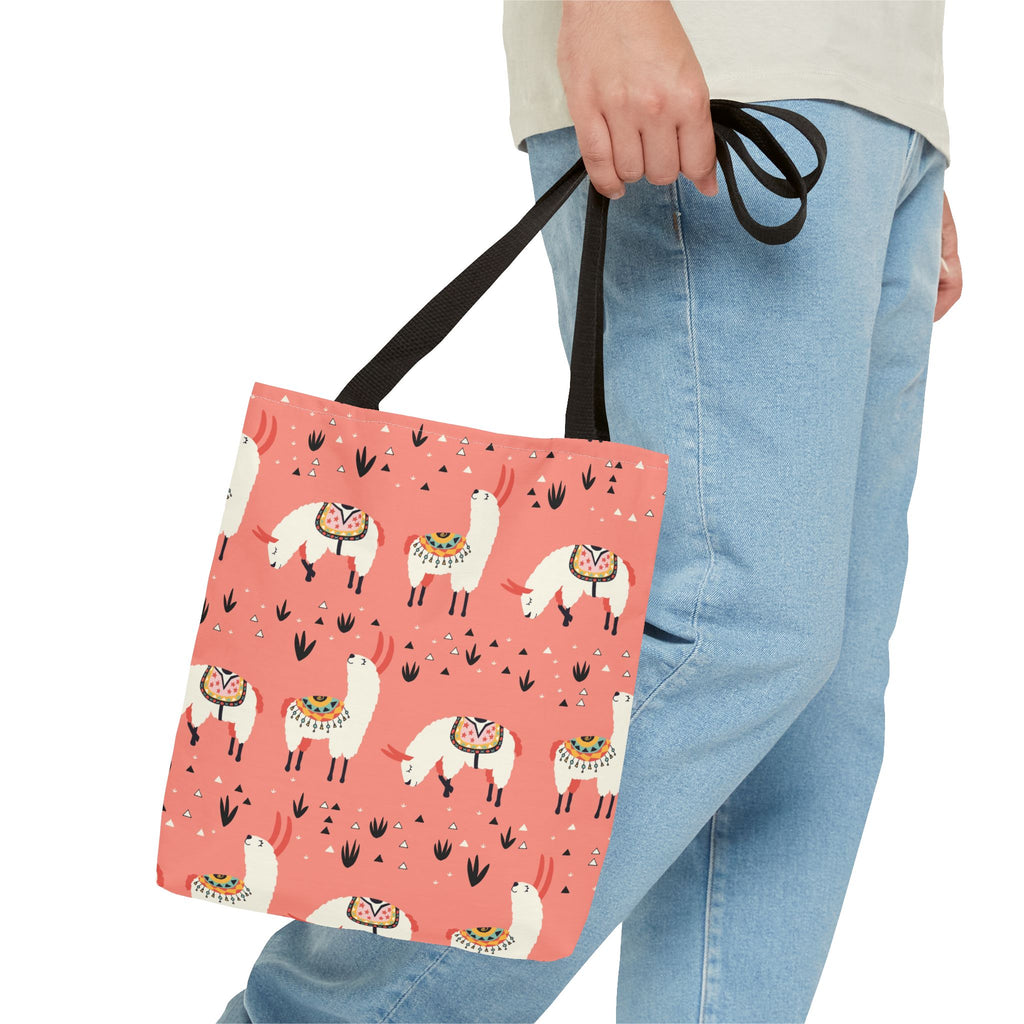 Fun Llama Tote Bag, Cute Llama Reusable Bag, Perfect for Shopping, Beach, Travel, Gifts for Animal Lovers