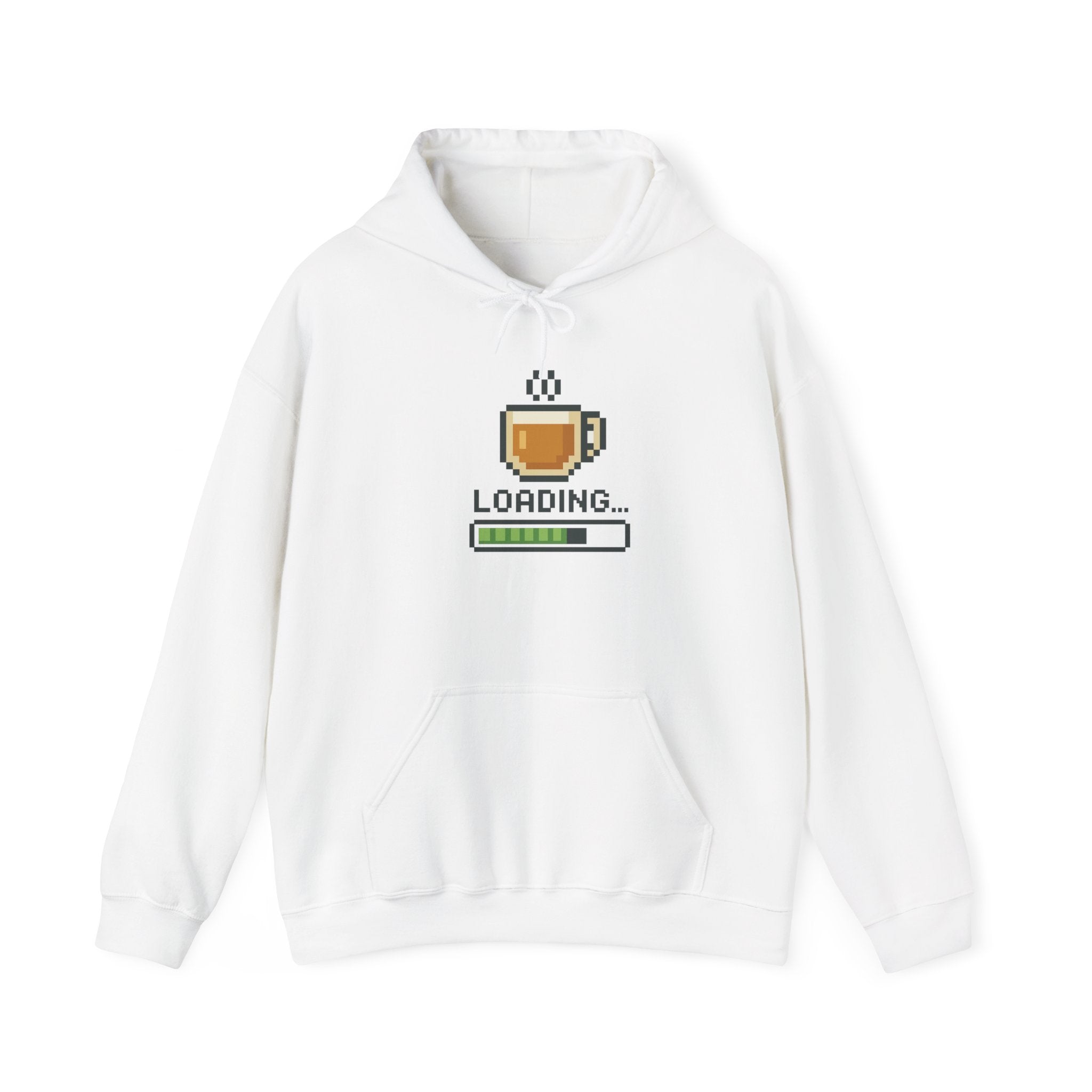 Loading... Coffee Hoodie for Gamers, Cozy Sweatshirt, Unisex Pullover for Coffee Lovers, Gift for Her/Him, Casual Hoodie
